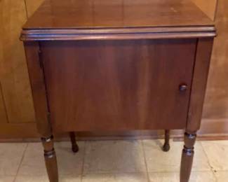 Vintage Wooden Singer Sewing Machine Table 