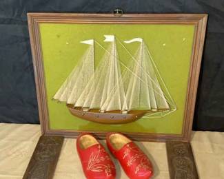 Vintage Wood Sailboat String Nail plus More