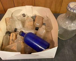 Mystery Lot Assorted Vintage Medicine Bottles Jars