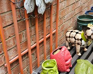 Lots of patio decor and furniture.