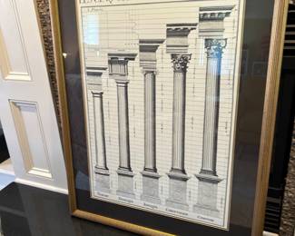 Architectural Framed Lithograph