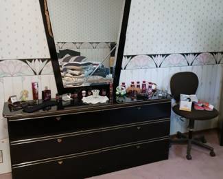 Unique 1980's Dresser and Mirror!