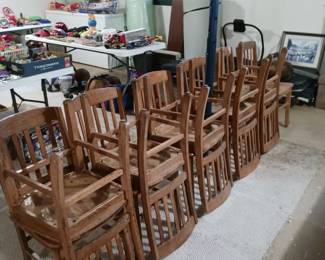 11 Oak Chairs!