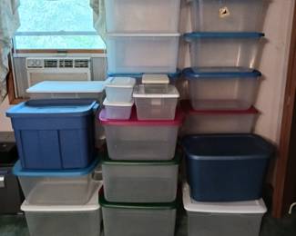 Lots of Storage Totes, More Throughout the House!
