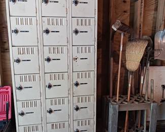 Set of Lockers with Combinations and a Key to Unlock Each Compartment!