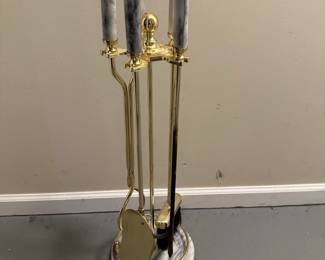 Brass fire place tools