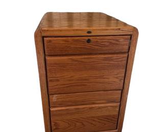 Oak file cabinet