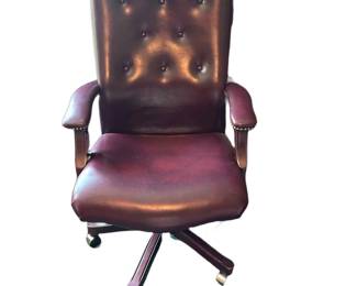 Vintage Leather rolling desk chair