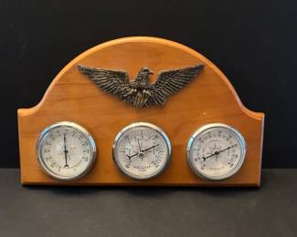 Vtg. weather station with American Eagle