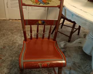 Painted Hitchcock chairs