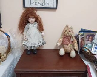 Sewing machine in cabinet