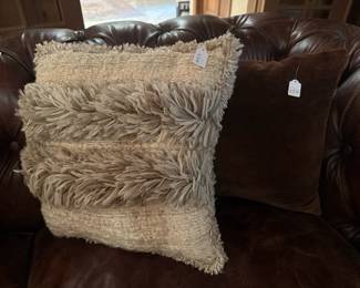 Faux fur decorative pillows