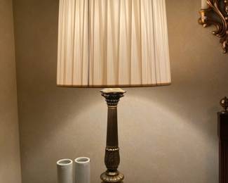 Table Lamp, Syroco musician figurines 
