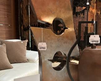Tibetan Wooden Gong Bell, Freeform Metal Sculpture 