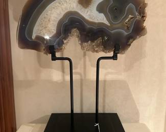 Agate Slice on Stand 