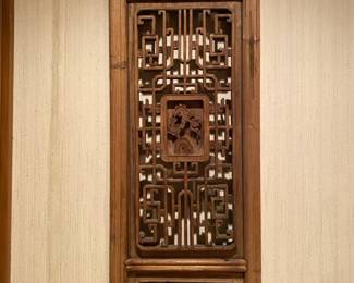 Antique Wooden Window Panel 