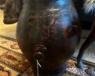 Chinese Lacquered Double-Sided Drum 