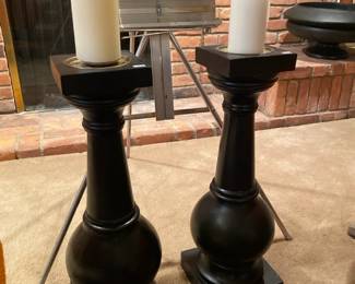 Large pillar candle holders