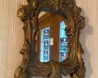 Carved Italian style accent mirrors 
