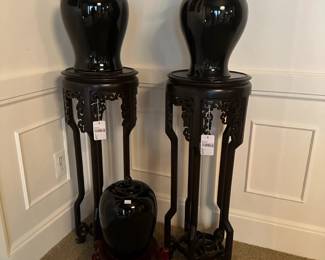 Chinese Style Stand (A) , Chinese Style Stand (B), Large Chinese Floor Vase  
