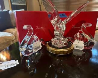 Design Toscano Lord Raffles Lion Table , Baccarat 2013 Zodiac Snake A , Baccarat 2013 Zodiac Snake B, Val Saint Lambert Eagle 