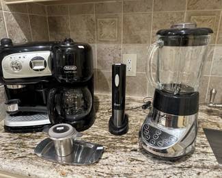 DeLonghi Caffe Nero coffee maker, Cuisinart blender