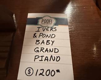 Ivers & Pond baby grand piano 