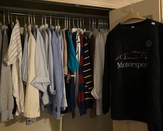 Men's vintage and designer clothing, sizes L-XL, brands like Burberrys, Fendi, Christian Dior, Givenchy, LL Bean, Polo Ralph Lauren, Bergdorf Goodman, Orvis 