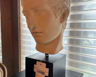Head of Young Athlete Roman Statue Reproduction 