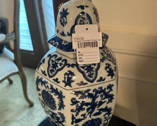 Vintage Porcelain Ginger Jar 