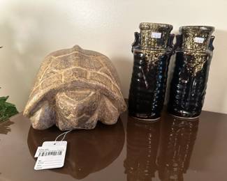 Ceramic Tortoise Figure 