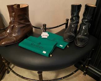 Men's vintage and designer shoes, sizes 8.5-9.5, brands like Gucci, Ferragamo, Bally, Durango 