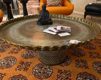 Moroccan Style Metal Tray Table