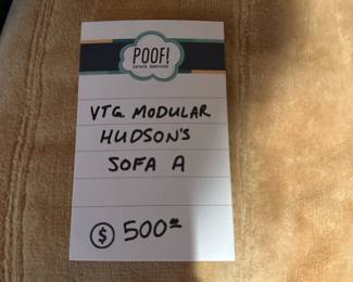 Vtg Modular Hudson's Sofa  A