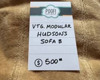 Vtg. Hudson's modular sofas