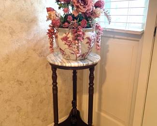 marble top plant stand