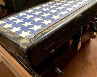 Antique chest is embellished with stars!