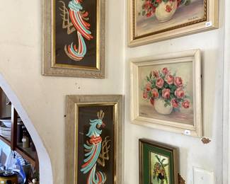 Original paintings and other artwork.