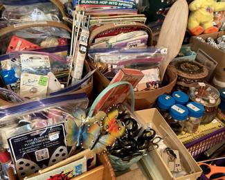 SO many notions, scissors, buttons, craft supplies!
