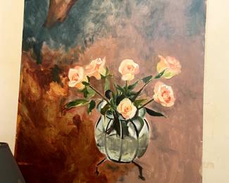 One of many original paintings by the home-owner.