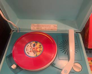 Retro General Electric record player, rare color, teal blue