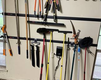 Rubbermaid wall rack systems will remain with home and will not be for sale 