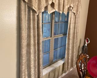 Custom Draperies for Sale. 
Purchaser to take down in order to assure of all parts and pieces are accounted for and condition of draperies are inspected by purchaser 