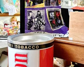 1990's Paul Mc Cartney World Tour T-shirt and 1970's "Winston" standing floor ashtray