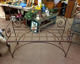 Outdoor/indoor decorative cast iron garden bench