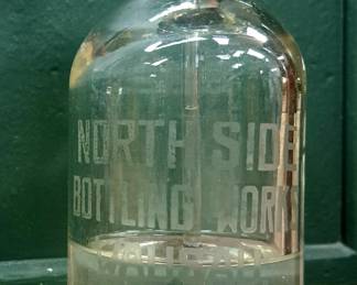 Much barware and related items. "North Side BottlingWorks Wausaw, Wis." seltzer bottle