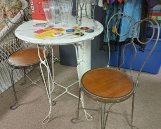 Antique ice cream set