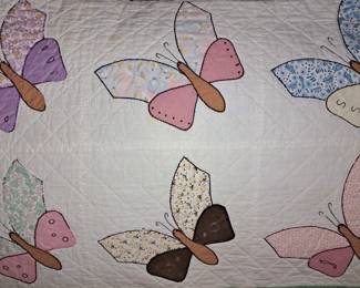 Multi color "Butterfly" quilt