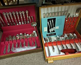 Much, much silverplate and sterling. 