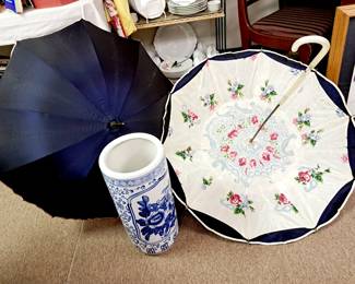 Vintage 2 sided parasols